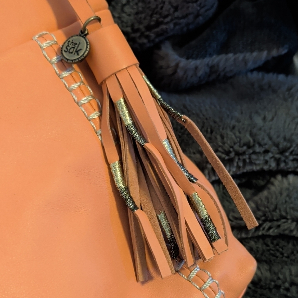 The Sak Melrose leather shoulder bag vintage coral - Picture 4 of 8